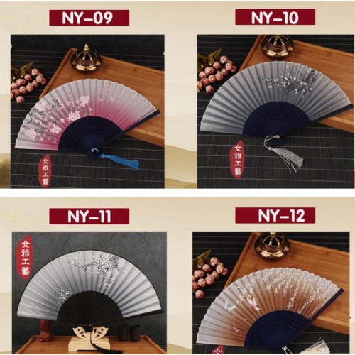 Chinese style classical dance floral fans for women chinese gift craft folding fan Hanfu fairy princess cosplay ladies folding fan
